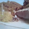 Con la CB 750 en el Monte Hacho