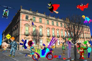 El Palacio de Riofrío (al sur de la ciudad de Segovia), que fue pabellón real de caza, aparece en la 'afoto' tan solitario como siempre.