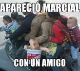 Apareció Marcial con un amigo