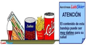 Volando de Pekín a Nankín, la bandeja de la comida incluía la nota que se puede ver a la derecha.
