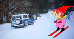 Hubo un tiempo en que en Rascafría nevaba casi a diario, por lo que para moverme tuve que comprar el coche de la foto.