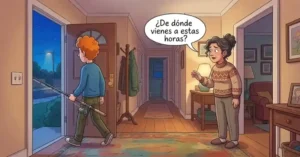 ... "¿Vengo, vengo? ¡No vengo! ¡Me voy a pescar! ¡No ves la caña!"