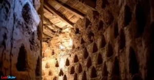 Nidales en el interior del palomar, donde las palomas acomodan a sus pichones. Los palomares, parte del ecosistema de Tierra de Campos desde tiempos de los romanos, constituyen no solo un mecanismo de producción, sino que forman parte del patrimonio histórico y cultural.